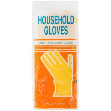 Перчатки хозяйственные латексные, внутреннее напыление, размер L