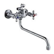 Смеситель д/ванны с 2-мя рукоятками с изливом S-30 см, с перекл.душа 095710, Gota Rocio