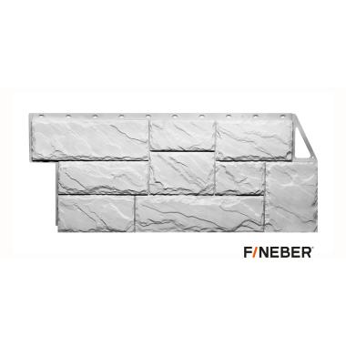 Фасадная панель FineBer Камень крупный, мелованный белый 1080/452мм 0,41м2 (10шт/уп)