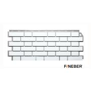 Фасадная панель FineBer Кирпич клинкерный, белый 1131/463мм 0,47м2 (10шт/уп)