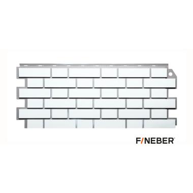 Фасадная панель FineBer Кирпич клинкерный, белый 1131/463мм 0,47м2 (10шт/уп)