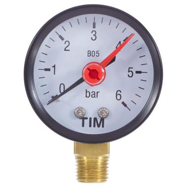 Манометр системы водоснабжения, PGS100 RAD, от 0 до 6 атм.