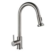 Смеситель для кухни шар. с выдвижной лейкой, 11333 нержав.сталь Lomond Golden Fox