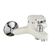Смеситель для ванны шаровый с коротким изливом, белый Зима 3072127 Антей