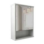 Зеркало-шкаф БОСТОН, 500мм, 1дверь/1ниша (белый/металл.),Gota Rocio