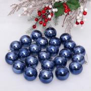 Шар 5 см (набор 24 шт) "Глянец", сапфир 652-356