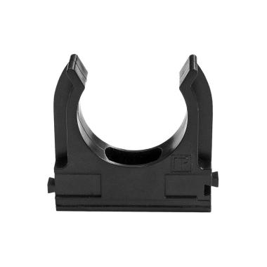 Крепёж-клипса для трубы D20мм черный (100шт)