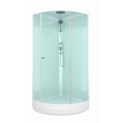 Душевая кабина Domani-Spa-V1.2 Simple 99 Д/К 900*900*2180, белые стенки, сатин матированные стекла, без электрики