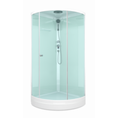 Душевая кабина Domani-Spa-V1.2 Simple 99 Д/К 900*900*2180, белые стенки, сатин матированные стекла, без электрики