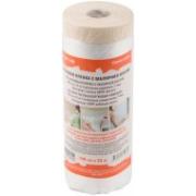 Укрывная пленка с малярной лентой, 140 см х 33 м, статически заряжена, 7 мкр. MASTER COLOR