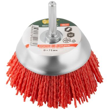 Корщетка-чашка нейлоновая со штифтом 75 мм ФИТ