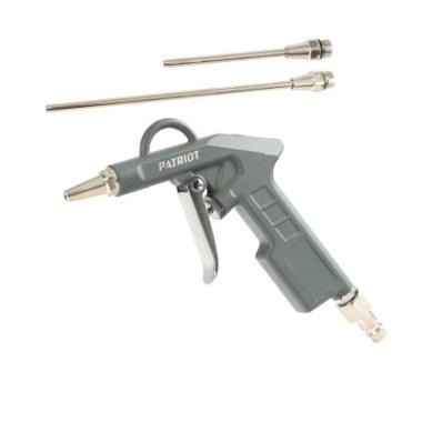 Пистолет продувочный PATRIOT GH 60C , 400 л/мин. сопло 25/100/200 мм. быстросъем..