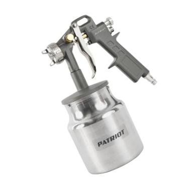 Пневмокраскораспылитель PATRIOT LV 162В.  н/б 1,0 л, сопло 1,5 мм, ,141- 200 л/мин, быстросъем 1/4"