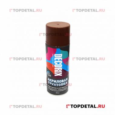 Эмаль аэроз. DECORIX акрил. коричневая 520мл /12/