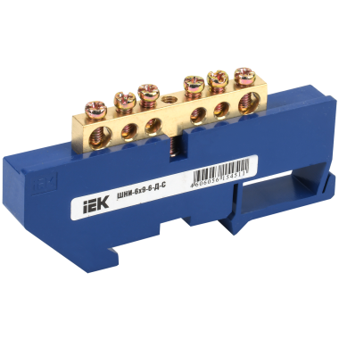 Шина N нулевая 6х9мм 6груп.DIN-рейку на изоляторе