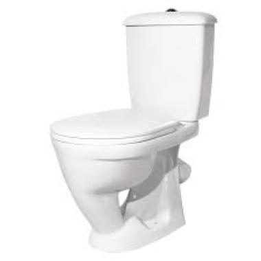 Унитаз-компакт РАДУГА тарельчатый белый с сиденьем,с арматурой,монокороб Стандарт (г.Ст.Оскол)