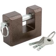 Замок навесной корпус из алюминиевого сплава "Стандарт" ВС2-3-01С, 80х60 мм, стальная дужка 12 мм