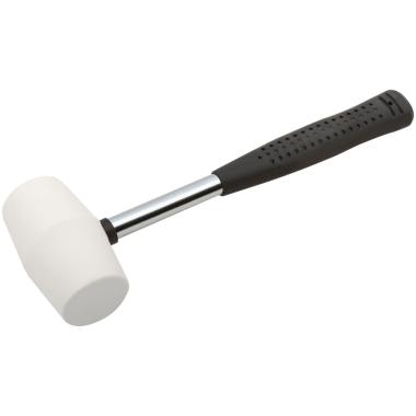 Киянка резиновая белая, металлическая ручка 40 мм ( 230 гр ) КУРС