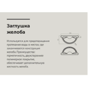 Заглушка желоба 125*90мм Шоколад (RAL 8017) OSNO