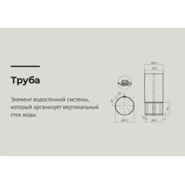 Труба водосточная круглая 3 м,125*90мм Красное вино (RAL 3005) OSNO