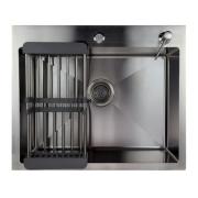 Мойка нерж.сталь 3мм 600*500 с сифоном, дозатором, Сатин, Golden Fox