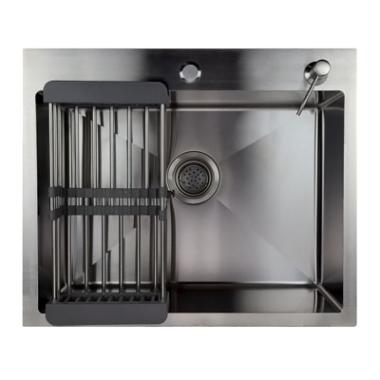 Мойка нерж.сталь 3мм 600*500 с сифоном, дозатором, Сатин, Golden Fox