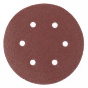 Круг абразивный на ворсовой подложке под "липучку", перфорированный, P 220, 150 мм, 5 шт Matrix