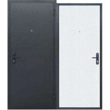 Дверь металлическая Стройгост 5 РФ Серебро Беленый дуб (860мм) левая "Ferroni"100