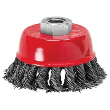 Щетка для УШМ, 150 мм, М14, "чашка", крученая проволока 0,5 мм Matrix