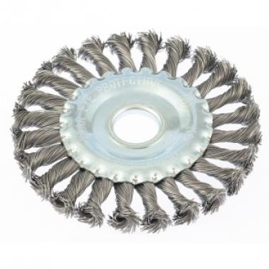 Щетка для УШМ, 125 мм, посадка 22,2 мм, плоская, крученая проволока 0,5 мм Matrix