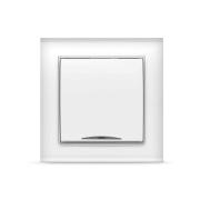 Выключатель"Брилиант"1СП белый подсветка "UNIVersal"