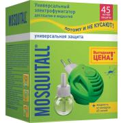 Комплект от комаров Mosquitall: жидкость 45ночей+фумигатор универсальная защита