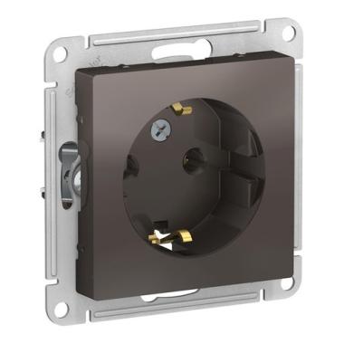 Розетка "Atlasdesign" 1СП с/з Мокко под рамку Schneider Electric