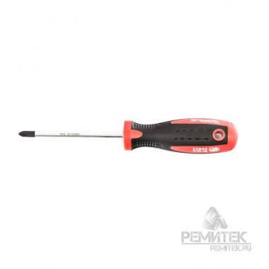 Отвертка Profi, PH2 х 100 мм, S2, двухкомпонентная рукоятка Matrix