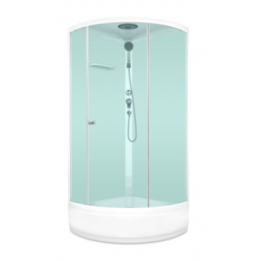 Душевая кабина DOMANI-Spa Simple 99 mid V1.2 С КРЫШЕЙ, 90*90*2180 сред поддон,прозр стекла, без эл.