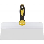 Шпатель фасадный нержавеющий Профи, прорезиненная ручка с метал.бойком 300 мм ФИТ