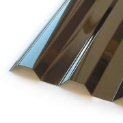 Профилированный поликарбонат, Бронза-Серый, МП-20, 0,8мм, 1,15х2,0м