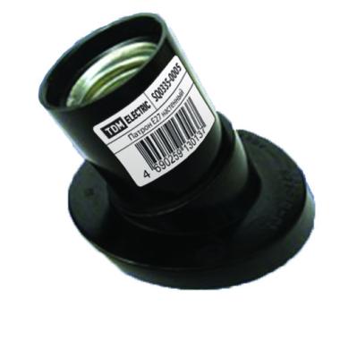 Патрон карболит настенный E27 Черный