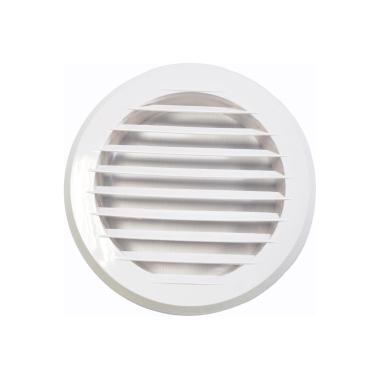 Решетка вентиляционная D170мм 125КФ, приточно-вытяжная с фланцем пластмассовая белая