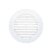 Решетка вентиляционная D140мм круглая разъемная с фланцем D100 c сеткой