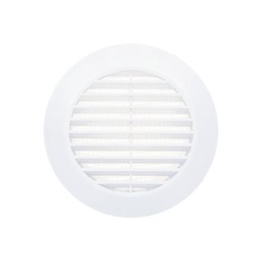 Решетка вентиляционная D140мм круглая разъемная с фланцем D100 c сеткой