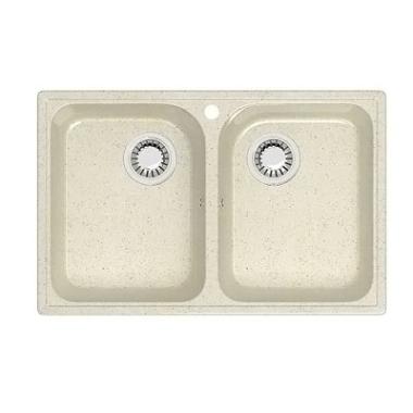 Мойка Скай Z260Q2 (беж.) глянец 732x475x180 с сифоном (7700), герметиком Gota Rocio