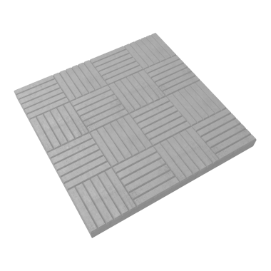 Плитка тротуарная Паркет 300*300*30, 11шт/м2, (110шт/поддон, вес 6,4кг/1шт) Серый