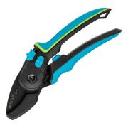 Секатор с наковальней, 220 мм, регулировка захвата, трехкомпонентные рукоятки, Palisad