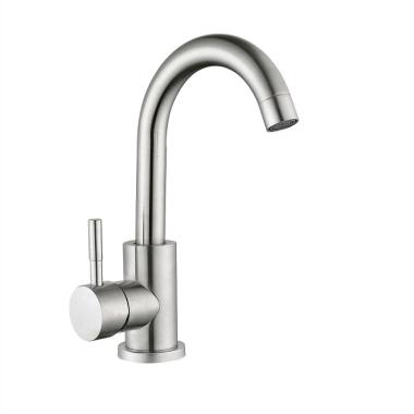 Смеситель д/кухни шар. с высоким изливом Руда нерж. сталь 697010 Антей