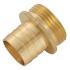 Штуцер латунный для шланга 1" с наружной резьбой G1" Denzel