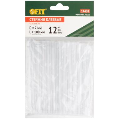 Стержни клеевые бесцветные 7x100 мм, 12 шт. ФИТ