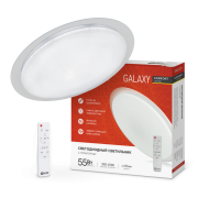Светильник управ.накладной Comfort Galaxy 55Вт 3000К-6500K 4400Лм 450*85мм с пультом InHome