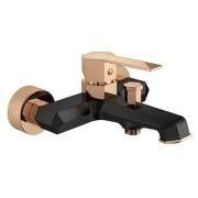 Смеситель Hyde д/ванны шар. с коротким литым изливом 10613 черный с золотом латунь GOLDEN FOX