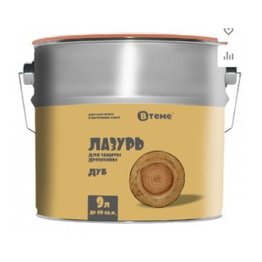 Деревозащита ЛАЗУРЬ дуб (9 л) ТМ "ВТеме" вн/нар.раб